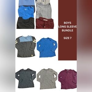 BUNDLE (5shirts)  - boys size 7 long sleeve